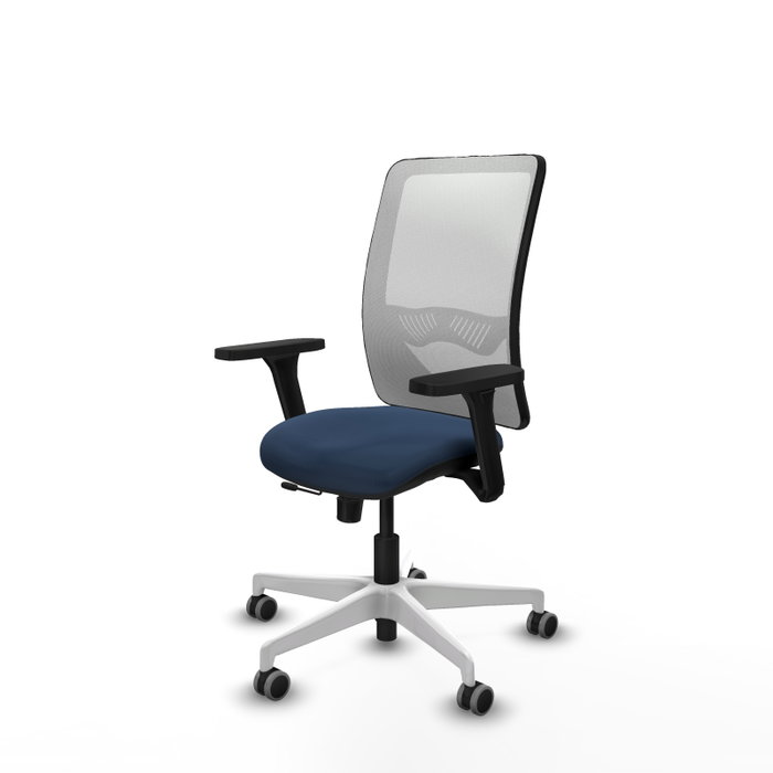 PIQUERAS Y CRESPO Silla de oficina Zulema con mecanismo Sincro/Traslack, Azul marino y Blanco PIQUERAS Y CRESPO Silla de oficina Zulema con mecanismo Sincro/Traslack, Azul marino y Blanco