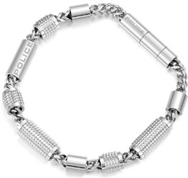 Police Pulsera Urban Texture en Acero Inoxidable Gris