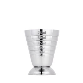 Lumian Urano Jigger Medidor para Coctelería, Acero Inoxidable, Doble Medida 1.5 cl y 7.5 cl