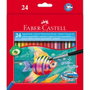 Faber-Castell Lápices de Colores Acuarelables Classic, 24 Unidades con Pincel