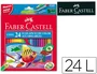 Faber castell Lápices de Colores Acuarelables Caja 24 Unidades Colores Surtidos Ecolápices Hexagonales Mina Protegida Madera Sostenible