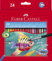Faber-Castell Lápices de Colores Acuarelables Classic, 24 Unidades con Pincel