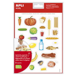 APLI Gomets de Alimentos Saludables Removibles - Set de 5 Bolsas de 81 uds. each