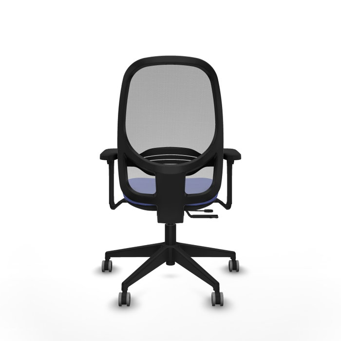 PIQUERAS Y CRESPO Silla de oficina Cilanco con mecanismo Sincro/Traslack, Azul claro y Gris