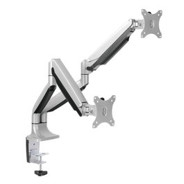 LogiLink Soporte Dual para Monitor de 13-32 pulgadas en Aluminio con Resorte de Gas