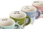 DKD Home Decor Taza de Cerámica Mug Scandi Estilo Nórdico 350 ml (Pack de 12) Colores Surtidos - Apta Microondas y Lavavajillas
