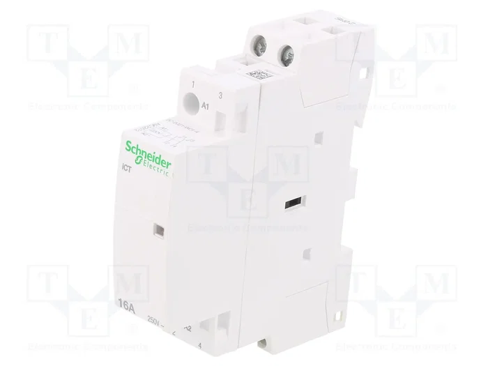SCHNEIDER ELECTRIC Contactor ICT 2-polar 16A 220VAC SCHNEIDER ELECTRIC Contactor ICT 2-polar 16A 220VAC