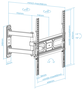 Tooq Soporte de Pared LP7843TN-B para TV de 32-55 pulgadas, Giratorio e Inclinable