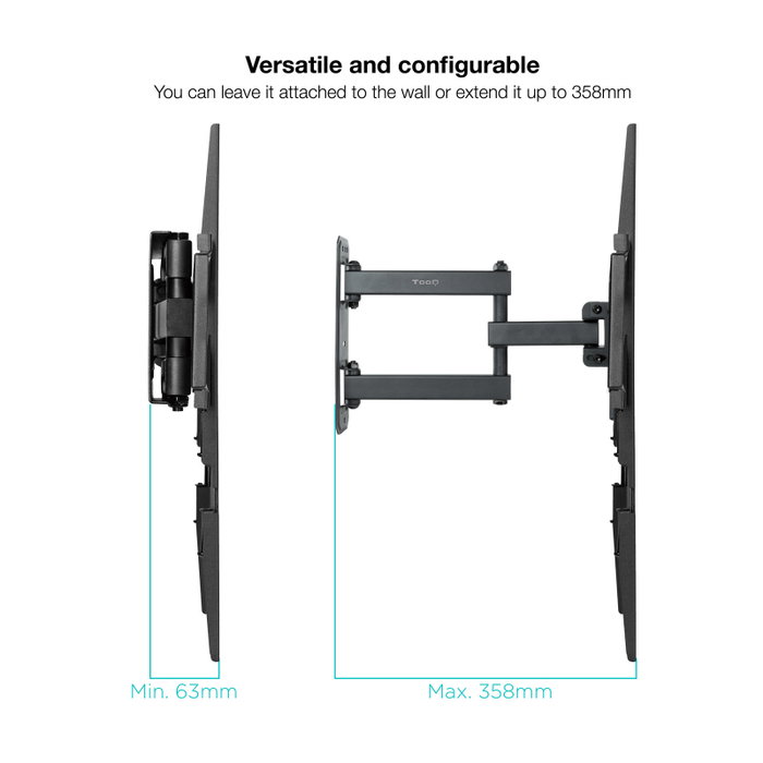 Tooq Soporte de Pared LP7843TN-B para TV de 32-55 pulgadas, Giratorio e Inclinable