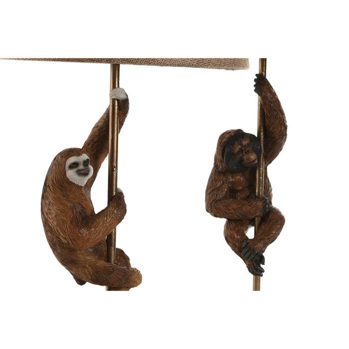 DKD Home Decor Lámpara de Sobremesa de Resina y Metal, Pack de 2, Marrón