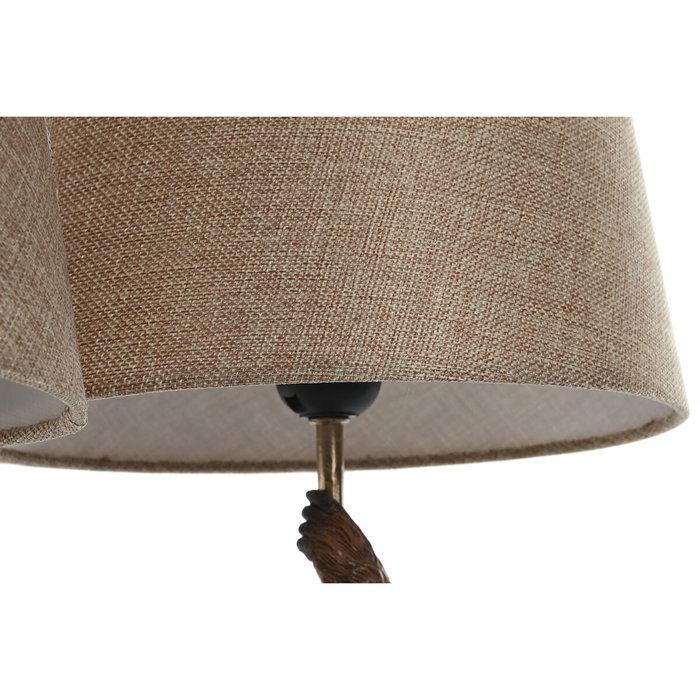 DKD Home Decor Lámpara de Sobremesa de Resina y Metal, Pack de 2, Marrón