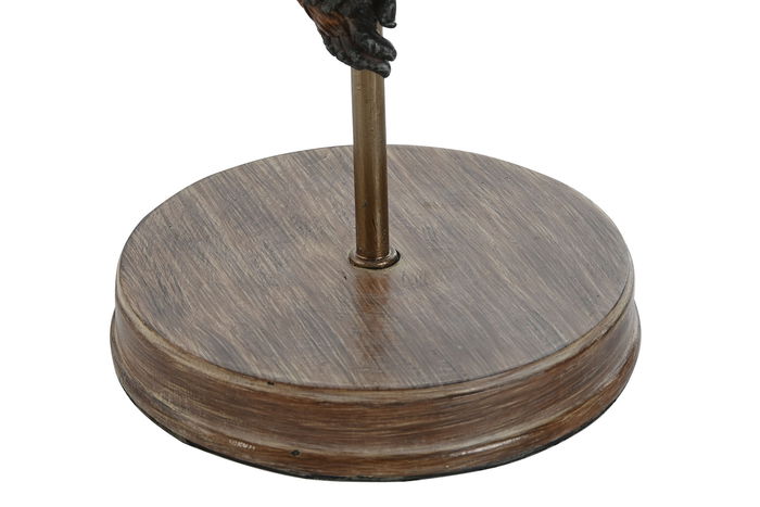 DKD Home Decor Lámpara Sobremesa Tropical Marrón Resina Metal 26 x 53.5 x 26 cm (2 Unidades)