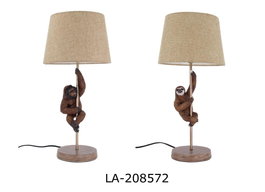 DKD Home Decor Lámpara de Sobremesa de Resina y Metal, Pack de 2, Marrón
