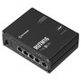Teltonika RUTM16 Router LTE Global CAT6 con 3 SIM, WiFi 5 Dual-Band, GPS, 5 Puertos LAN Gigabit, Aluminio, Para Instalación en Pared/Carril DIN, Hasta 300 Mbps