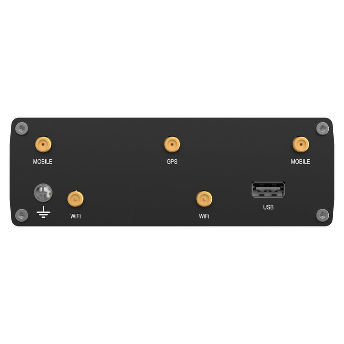 Teltonika RUTM16 Router LTE Global CAT6 con 3 SIM, WiFi 5 Dual-Band, GPS, 5 Puertos LAN Gigabit, Aluminio, Para Instalación en Pared/Carril DIN, Hasta 300 Mbps