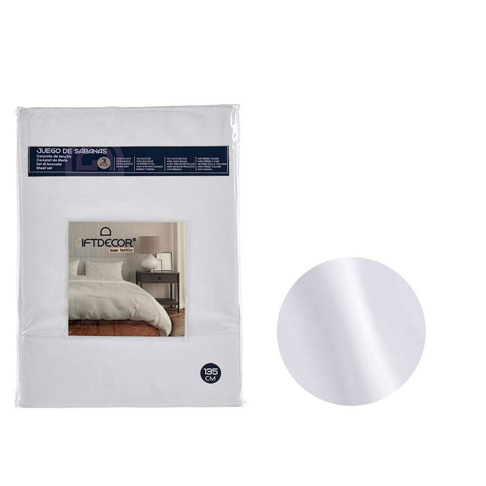 GIFTDECOR Set de 3 Sábanas Gris