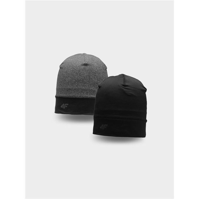 Gorro 4F Negro Gris Reversible