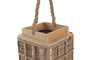 DKD Home Decor Portavelas de Yute y Cristal Natural