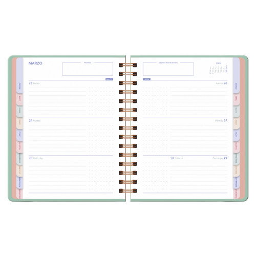 Dohe Agenda 2026 Botanical Espiral Semana Vista 15 x 21 cm Romántica 13266 - 26