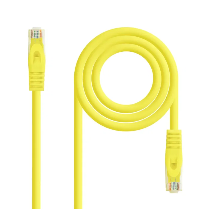 Nanocable 10.20.1800-Y Cable de red RJ45 Cat6a UTP 0.5m Amarillo - LSZH, 10 Gbps Ethernet, AWG24, 500 MHz
