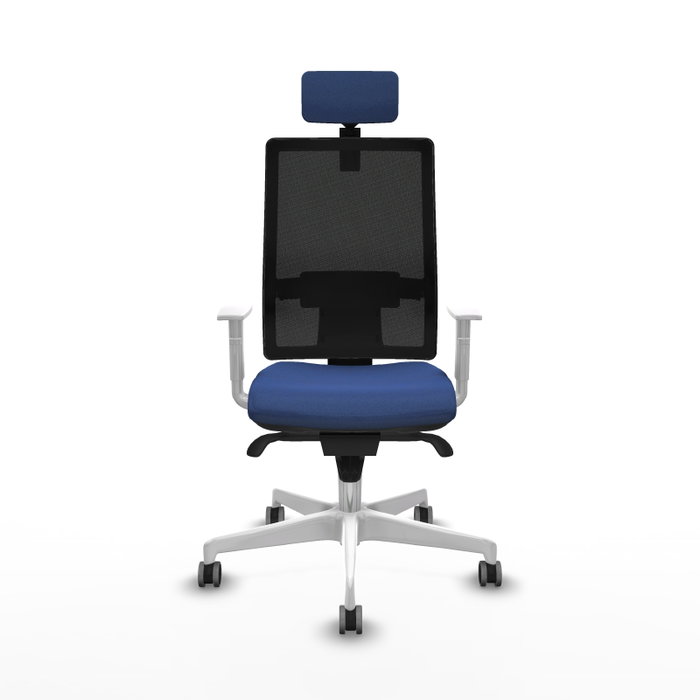 PIQUERAS Y CRESPO Silla de oficina Horna con mecanismo Sincro, Azul marino y Negro