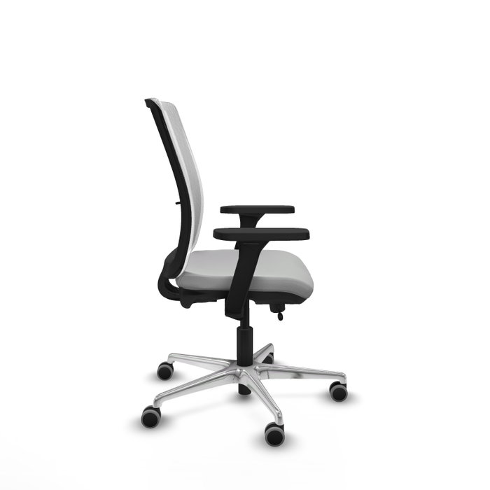 PIQUERAS Y CRESPO Silla de oficina Haches Gris claro/Blanco con mecanismo Sincro/Traslack