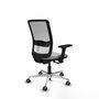 PIQUERAS Y CRESPO Silla de oficina Haches Gris claro/Blanco con mecanismo Sincro/Traslack