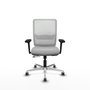 PIQUERAS Y CRESPO Silla de oficina Haches Gris claro/Blanco con mecanismo Sincro/Traslack