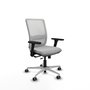 PIQUERAS Y CRESPO Silla de oficina Haches Gris claro/Blanco con mecanismo Sincro/Traslack