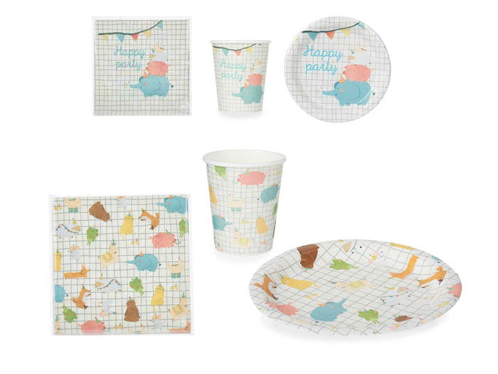 Arte Regal Set 30 Pzs Cumpleaños Infantil Surtidos Papel 23 x 23.5 x 10 cm (Set de 12)