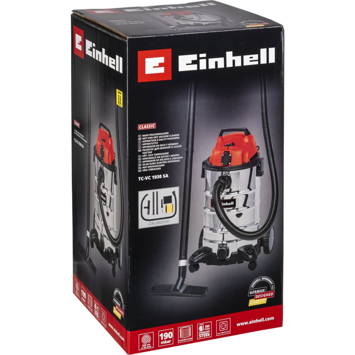 Einhell TC-VC 1930 SA Aspiradora para seco y húmedo Einhell TC-VC 1930 SA Aspiradora para seco y húmedo