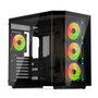 Krux Empero PC Carcasa Torre ATX, Ventana de Cristal Templado Frontal y Lateral, 4 Ventiladores Preinstalados, Refrigeración Líquida 360mm, USB 3.0, Negro