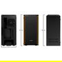 Be Quiet! PURE BASE 600 Mid-Tower PC Case Chasis Torre ATX con Ventana Lateral de Cristal Templado Naranja, USB 3.0, Silencioso