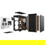 Be Quiet! PURE BASE 600 Mid-Tower PC Case Chasis Torre ATX con Ventana Lateral de Cristal Templado Naranja, USB 3.0, Silencioso