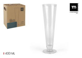 La Mediterranea Vaso Cerveza 400 ml (Pack de 24 unidades)引入