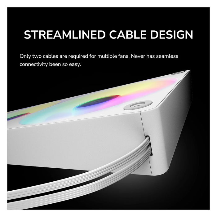 Cougar Unity240-FB CF-UN240RW-RGB Ventilador Líquido 240mm ARGB PWM Blanco - 2 Ventiladores Reversos de 120mm, FDB, 700-1600 RPM