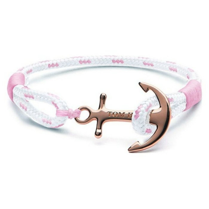Tom Hope Pulsera Pearl Pink One Bianco e Rosa Misura XS Rosa