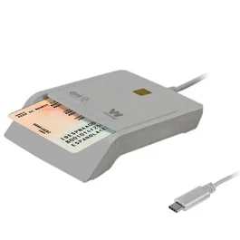 Lector de dni y tarjetas woxter pe26-198 blanco usb 2.0