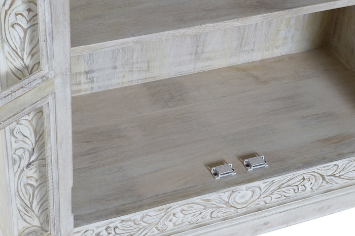 DKD Home Decor Vitrina de Mango y Cristal Altamira2 Blanco