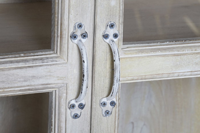 DKD Home Decor Vitrina de Mango y Cristal Altamira2 Blanco
