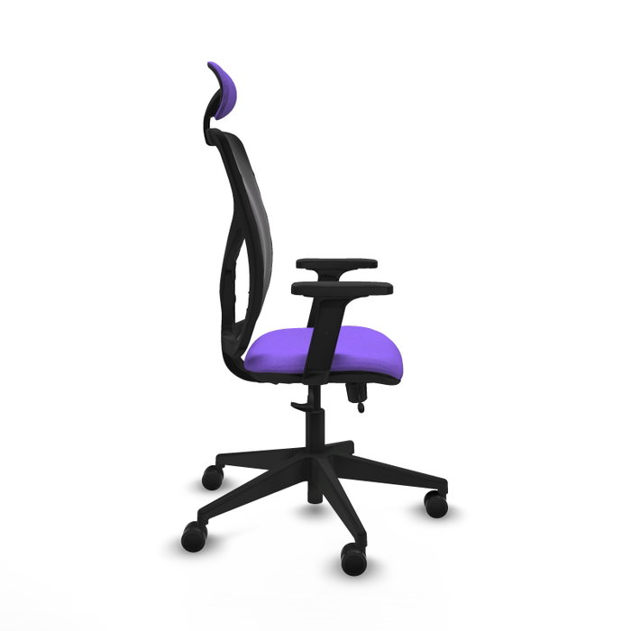 PIQUERAS Y CRESPO Silla de oficina Motilla Lila y Negro con mecanismo Sincro/Traslack PIQUERAS Y CRESPO Silla de oficina Motilla Lila y Negro con mecanismo Sincro/Traslack