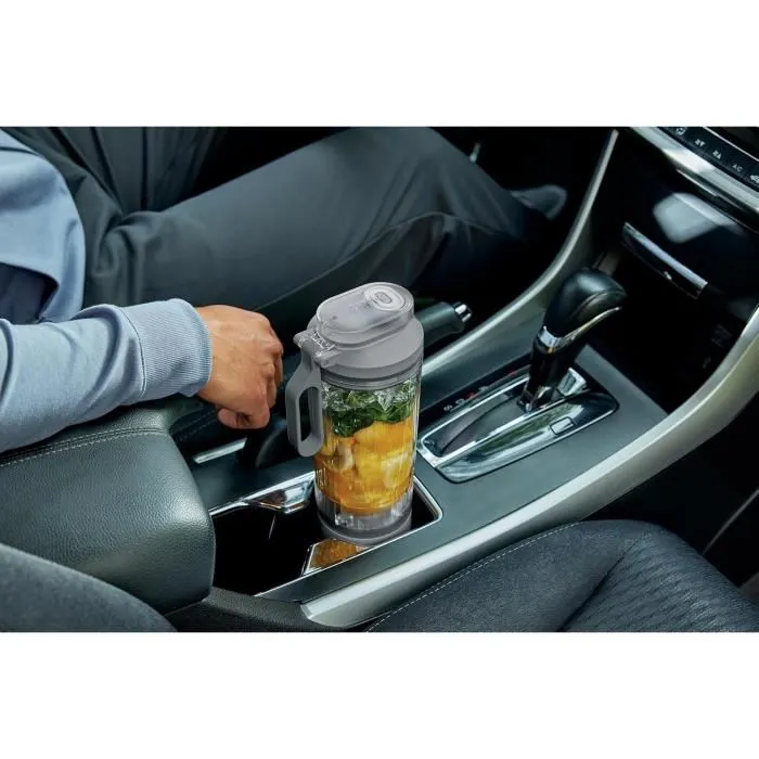 Ninja Licuadora Portátil Blast Max BC251EULD, Recipiente 530 ml, Batería 2h, Sin Cable, Sin BPA, Plateada