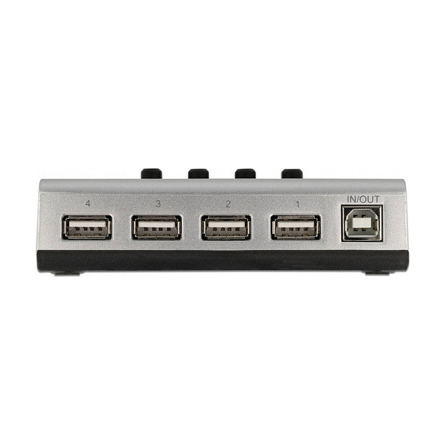 DeLOCK Conmutador USB 2.0 de 1 x Tipo-B a 4 x Tipo-A manual bidireccional