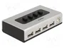 DeLOCK Conmutador USB 2.0 de 1 x Tipo-B a 4 x Tipo-A manual bidireccional