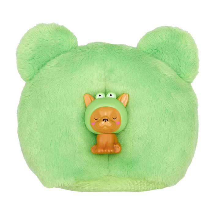 Mattel Barbie Cutie Reveal Hrk24 Muñeca con Disfraz de Rana y Cachorro 10 Sorpresas en 1, Peluche, Cabello Largo Castaño, Articulada, Moda
