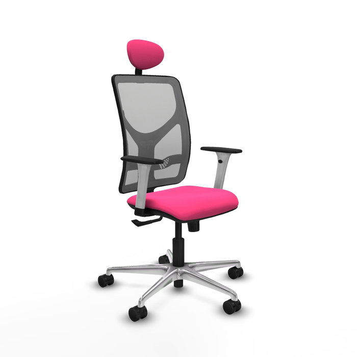 PIQUERAS Y CRESPO Silla de oficina Motilla con mecanismo Sincro, Rosa y Gris PIQUERAS Y CRESPO Silla de oficina Motilla con mecanismo Sincro, Rosa y Gris