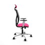 PIQUERAS Y CRESPO Silla de oficina Motilla con mecanismo Sincro, Rosa y Gris