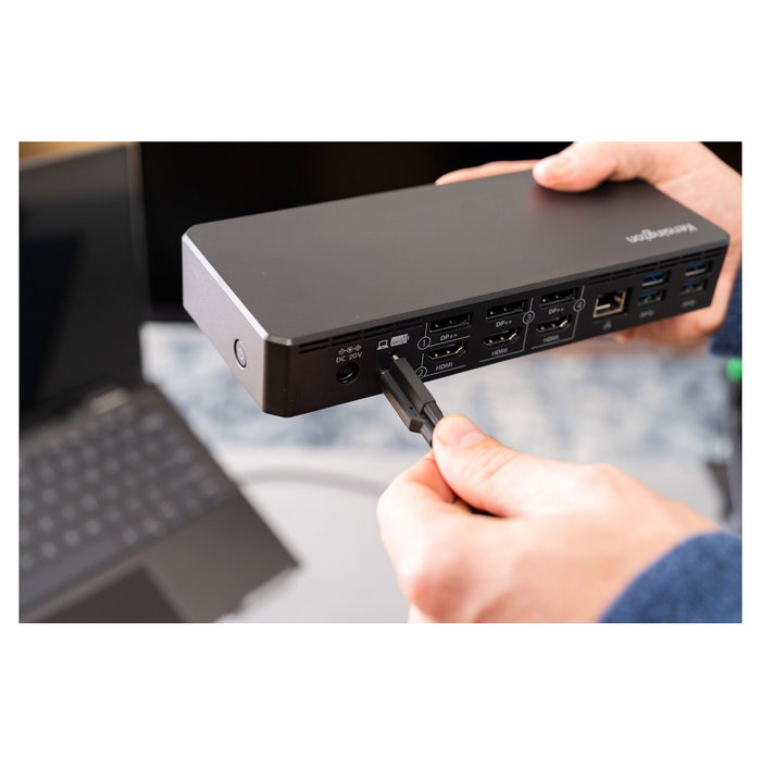 Kensington Estación de Acoplamiento USB-C con HDMI y DisplayPort, Negra, Referencia K33603EU