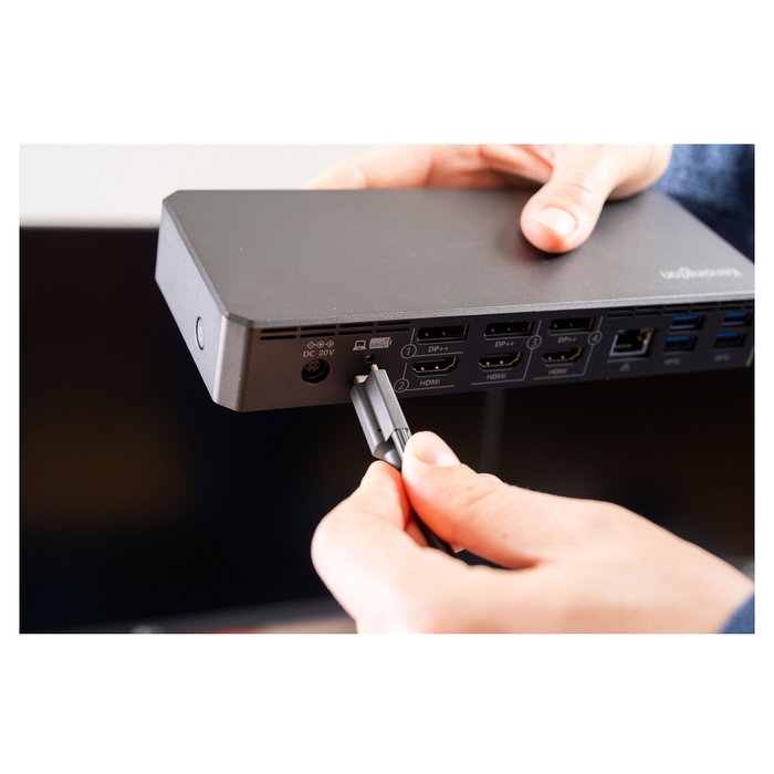 Kensington Estación de Acoplamiento USB-C con HDMI y DisplayPort, Negra, Referencia K33603EU
