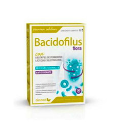 DIETMED Bacidofilus Flora 30 Cápsulas - Complemento Probiótico para Flora Digestiva con Vitaminas B2, C, Niacina, Biotina y Zinc